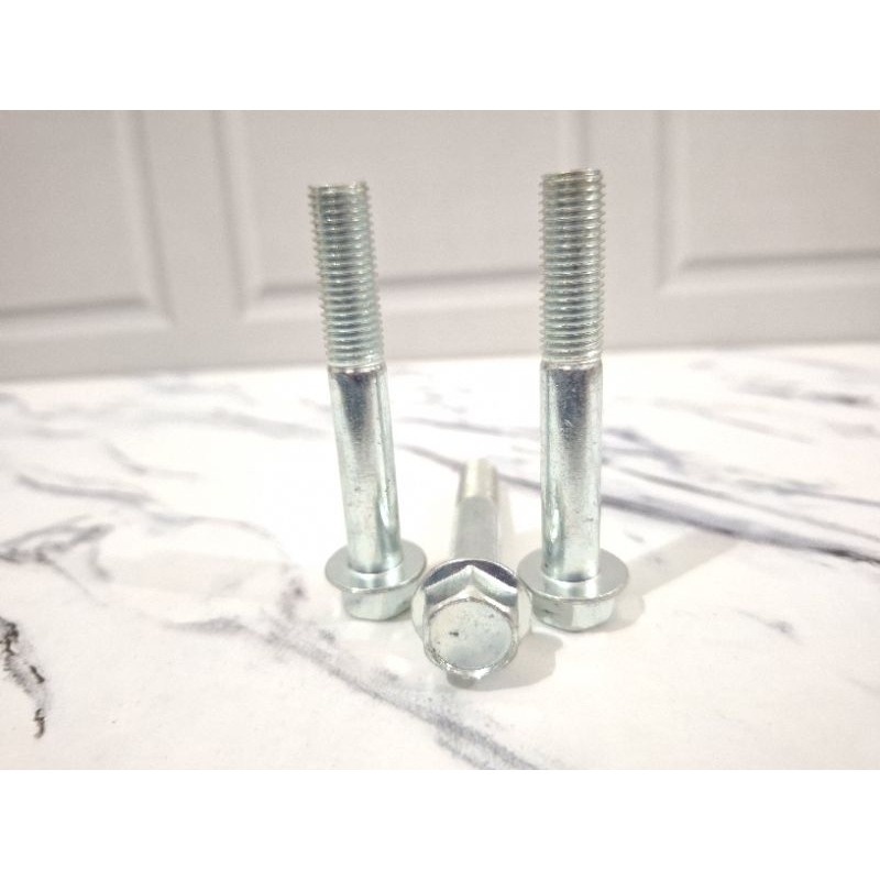 Baut Sok 10x65 / Baut Shock Baut 14/ Baut Topi / Flange Bolt 10x65 Putih