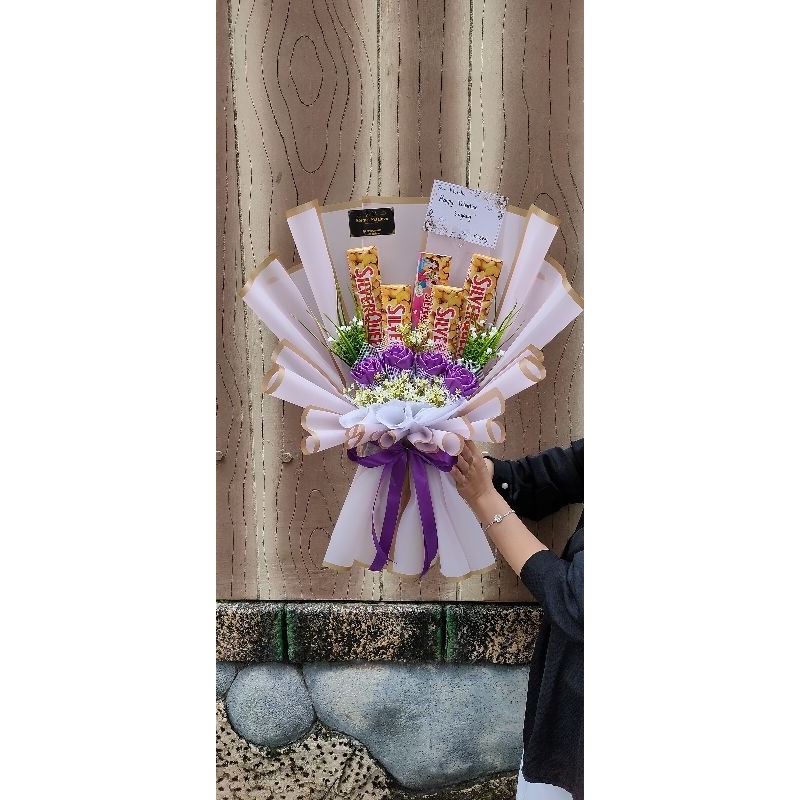 

buket coklat silverqueen bunga buket valentine
