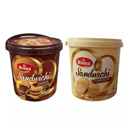 

ROMA SANDWICH TIMBA 300 GR / Roma Sandwich Coklat 1 Dus isi 6