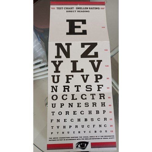 Snellen Test Card Huruf Untuk Test Mata Alat Tes Mata Rabun Cek Mata