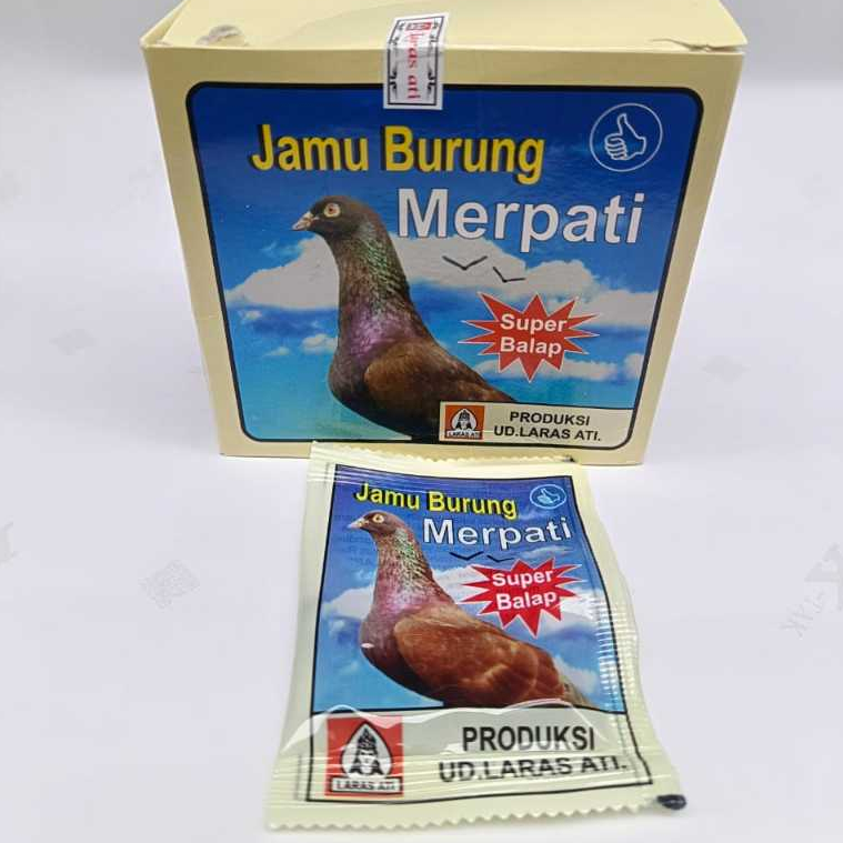 JAMU LARASATI MERPATI SUPER BALAP ( BUNGKUS SACHET B1RU) LARAS ATI MERPATI
