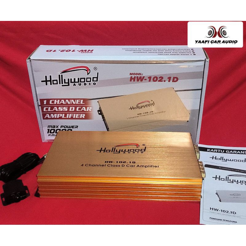 Monoblock Class D Hollywood HW-102.1D 1 CH 10000 Watt- Yaafi car audio