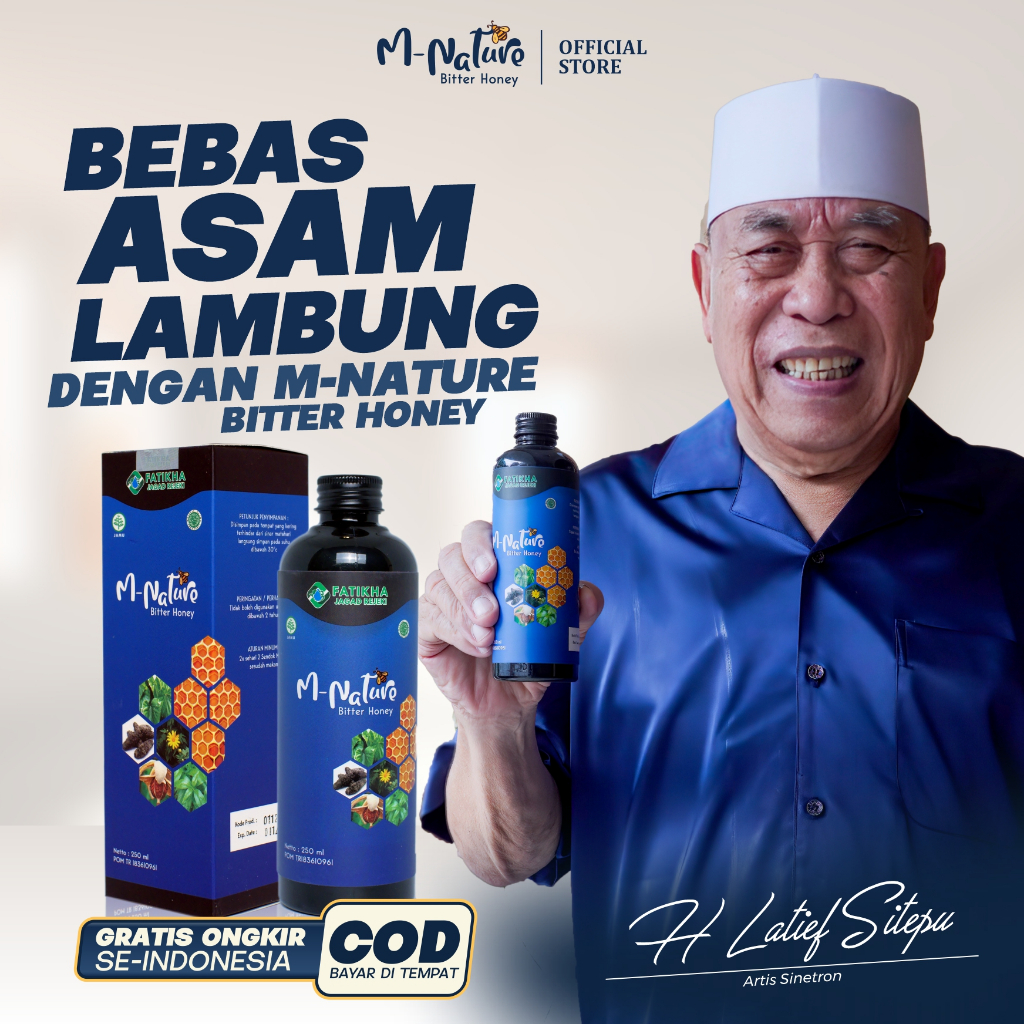 

M NATURE MADU PAHIT l HERBAL ASAM LAMBUNG l ASAM LAMBUNG l BPOM l ORIINAL l KEMASAN 250ML