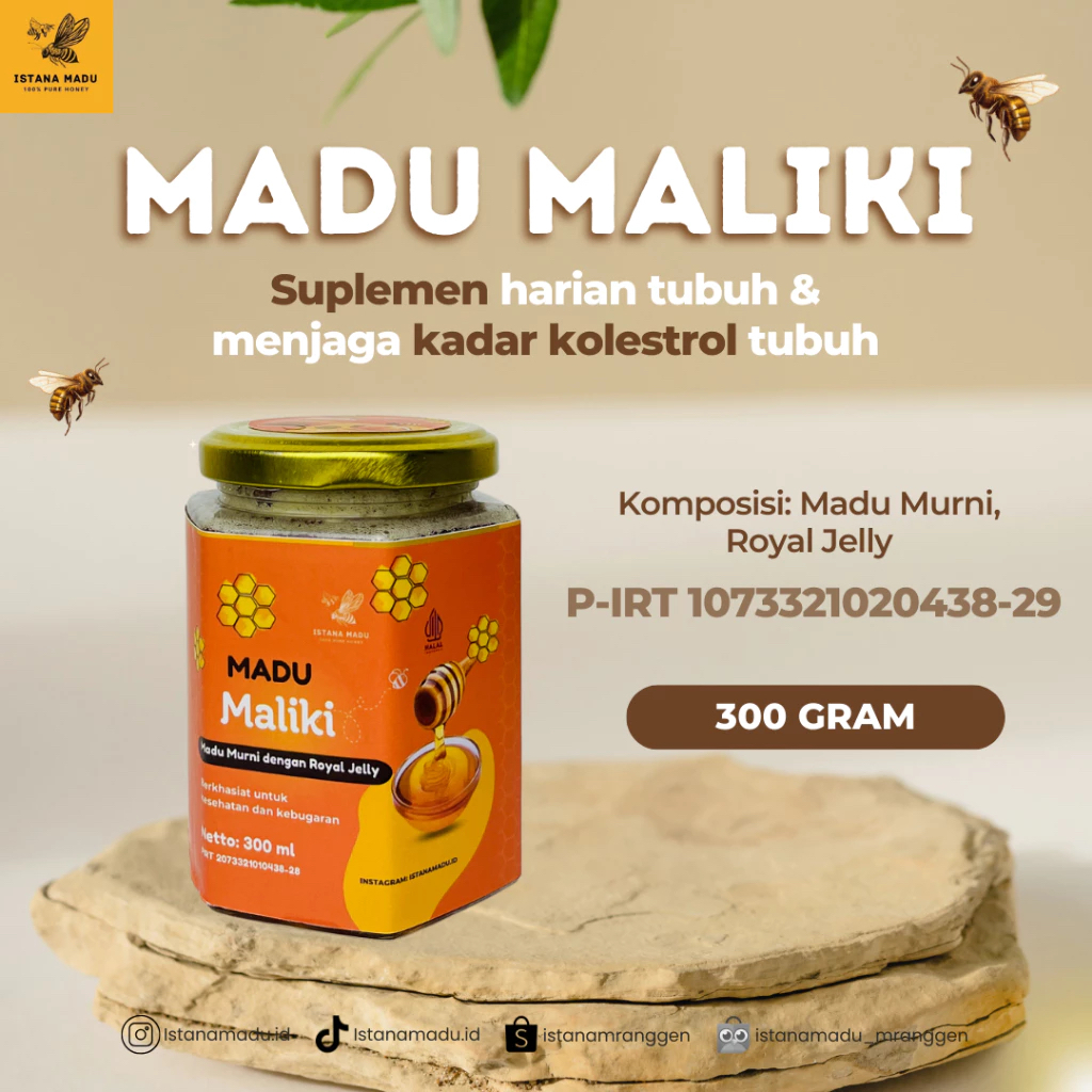 

[300 ml] Madu MALIKI - Madu untuk Kolestrol dan Jantung, Untuk Kebugaran