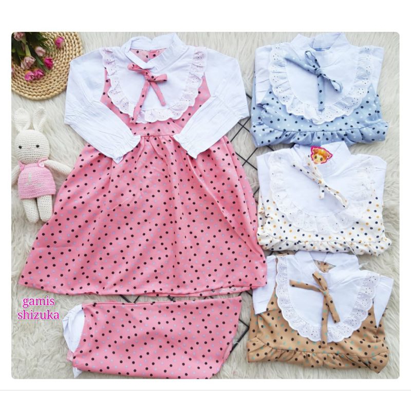 Shizuka Gamis polkadot Anak | Gamis anak cantik polkadot