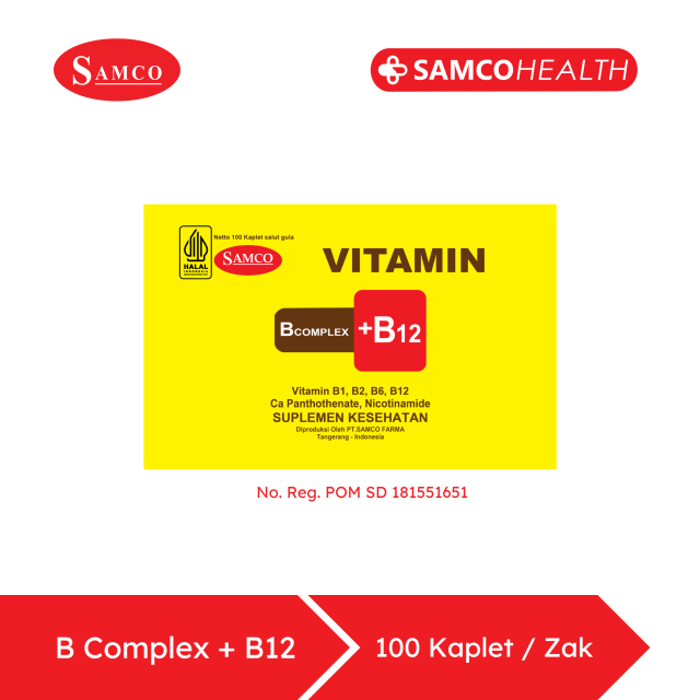 VITAMIN B COMPLEK PLUS B12 100 BTR 15 S SAMCO BUNGKUS