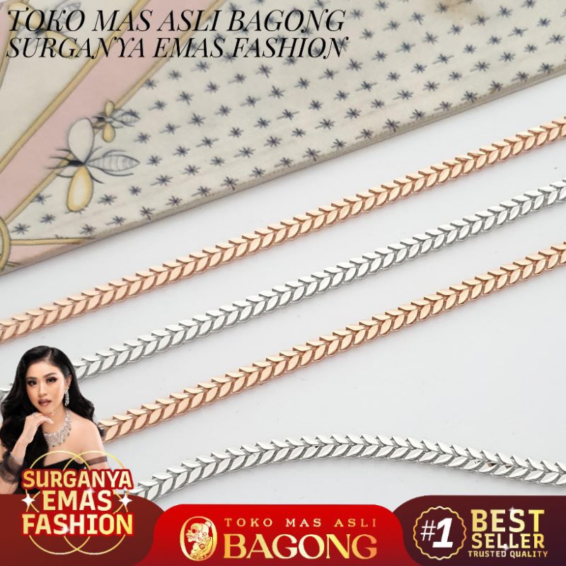 GELANG FASHION DAUN 17K/750-ASLI BAGONG GOLD BAGONG EMAS