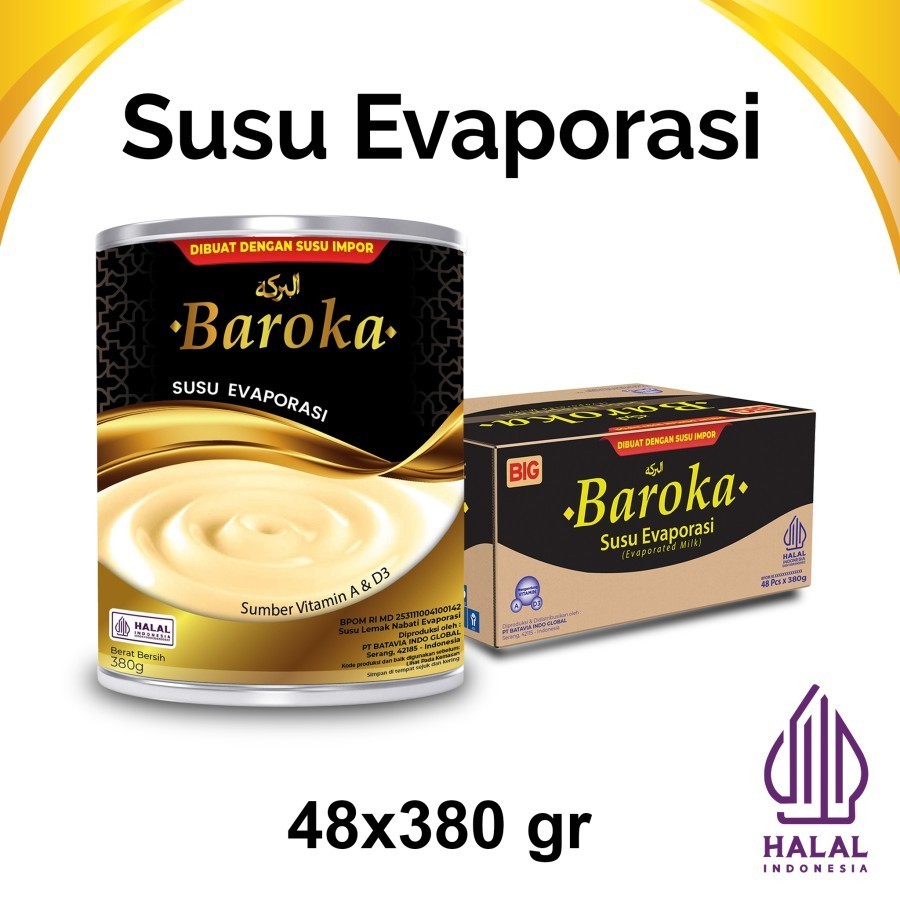 

1 Karton Susu Evaporasi Baroka 370gr GROSIR dus isi 48 Kaleng