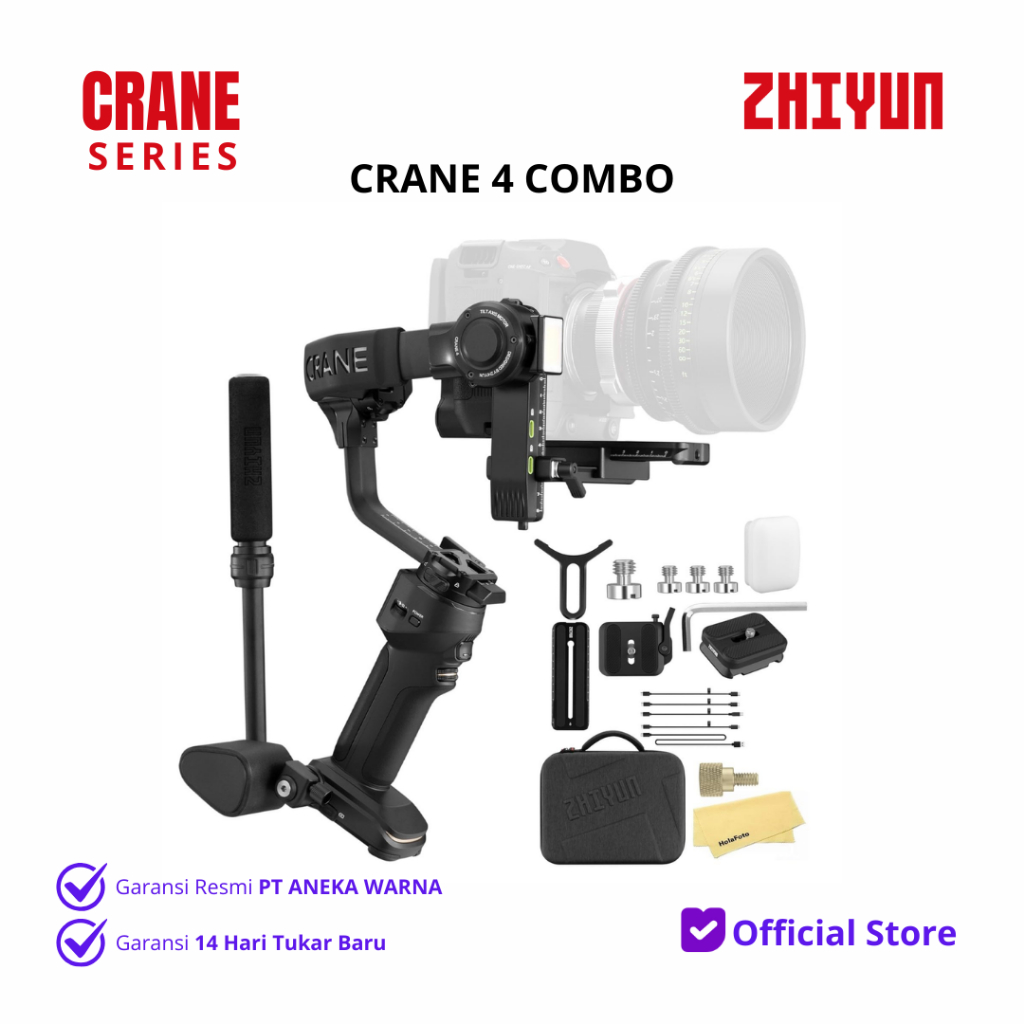 Zhiyun Crane 4 Combo GIMBAL FOR KAMERA DSLR MIRRORLESS PRO