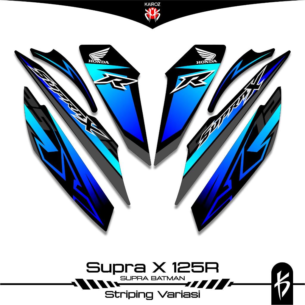STRIPING SUPRA X 125 KARBU SKU 69 BATMAN STICKER STIKER HONDA SUPRA X 125 WAVE 125I SUPRA X 125R