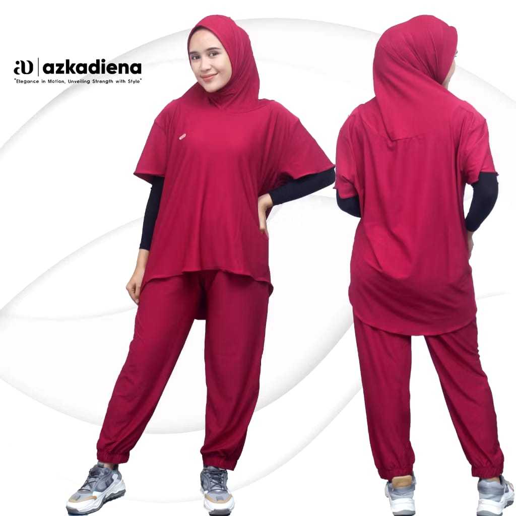 Grade Ori Setelan Olahraga Wanita Muslim One Set Wanita Hijab Setelan Olahraga Wanita Hijab Muslimah