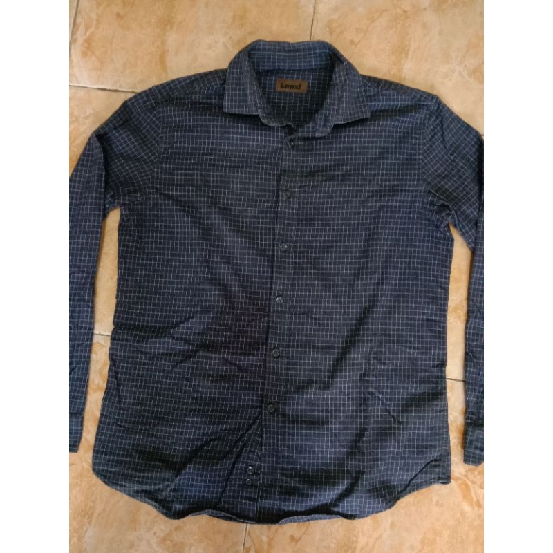 flanel navy,uniqlo, hijau