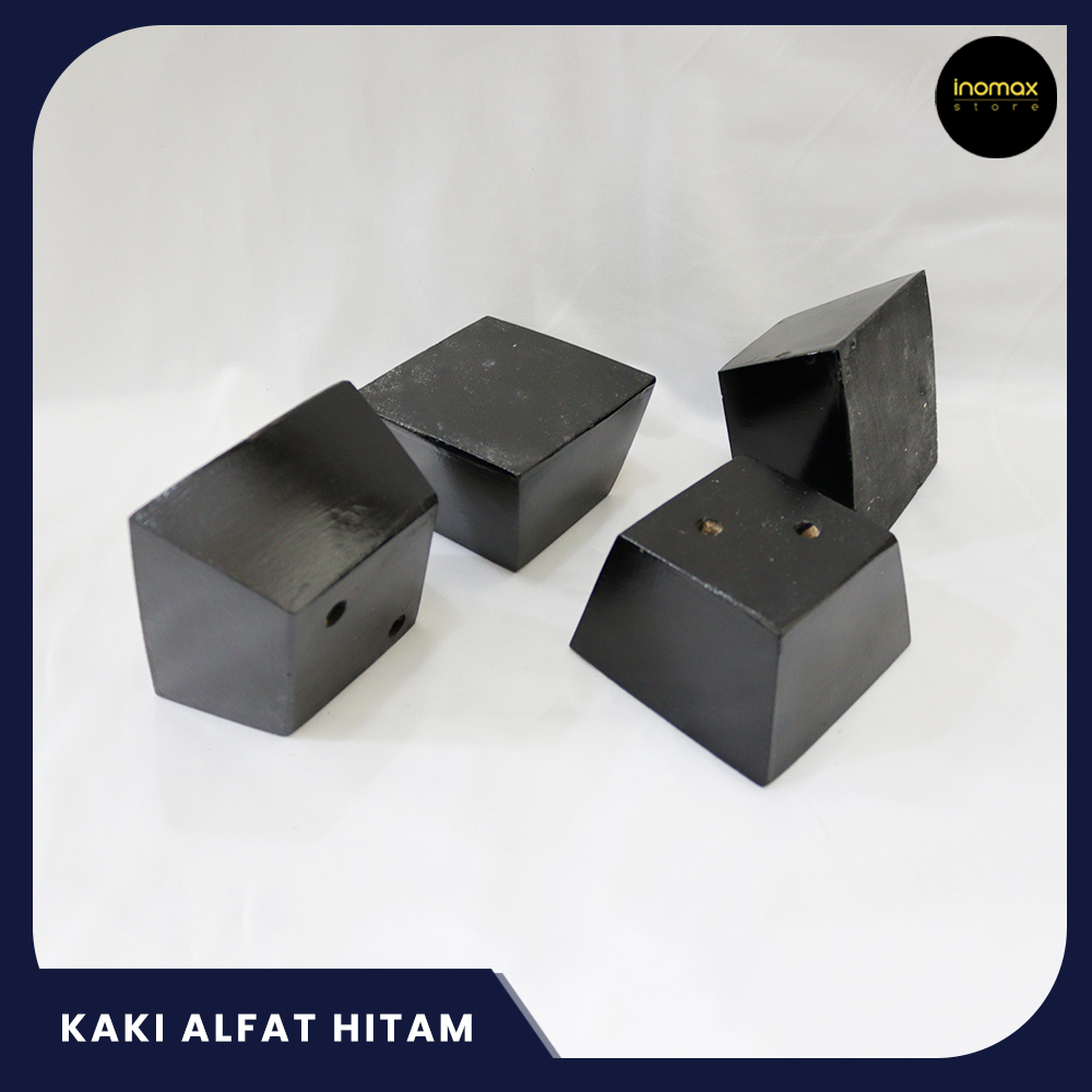 KAKI SOFA KAYU ALFAT WARNA HITAM - BAHAN BAKU SOFA/AKSESORIS SOFA/FURNITURE/LEMARI/KURSI/DIVAN/SPRIN