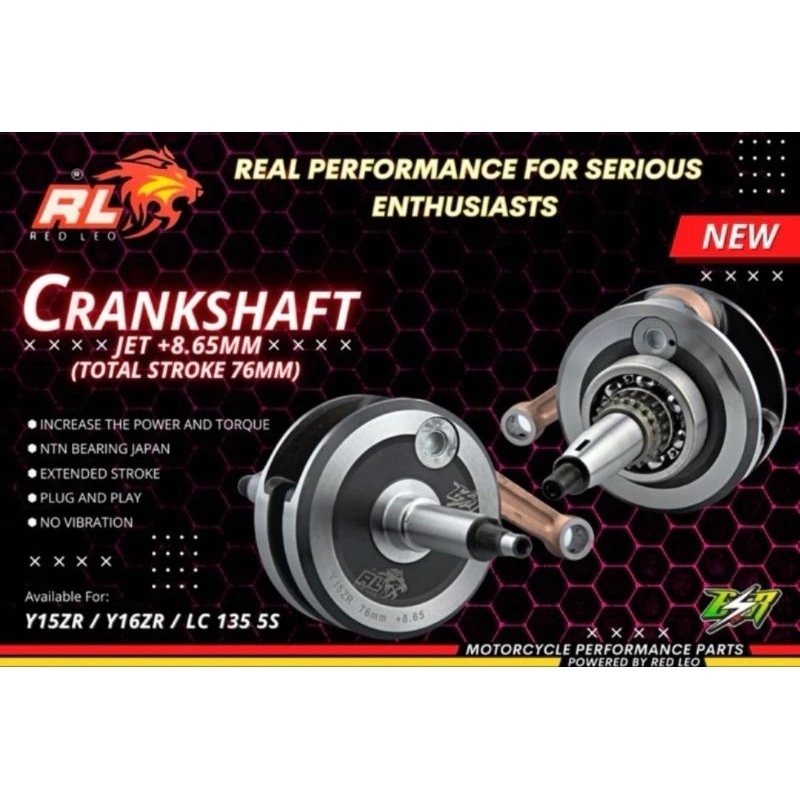 Crankshaft kruk as bandul stroke up redleo jupiter mx new,mx king.