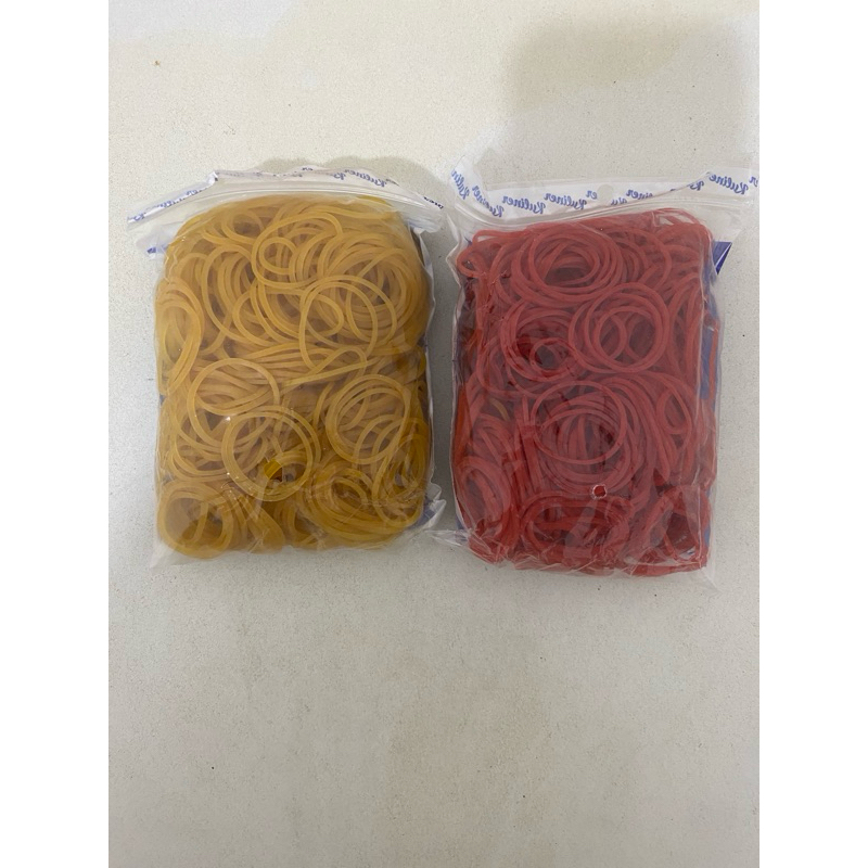 

Karet Gelang 16mm / Karet Serba Guna Kuning Dan Merah 80 Gram
