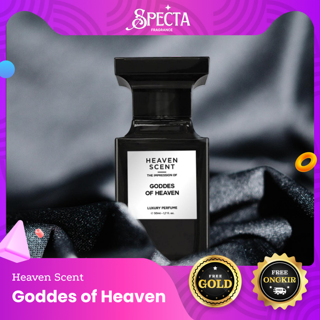 Heaven Scent Parfum GODDES OF HEAVEN (FREE GOLD) ORIGINAL 50 ml OFFICIAL Farfum Wanita Pria Nempel T