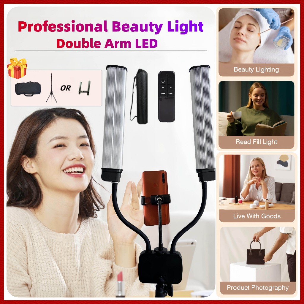 ✨Garansi&COD✨Professional Glamlight Ring Light Tripod (Remote Control & Tripod tas) Lampu Make up Mu