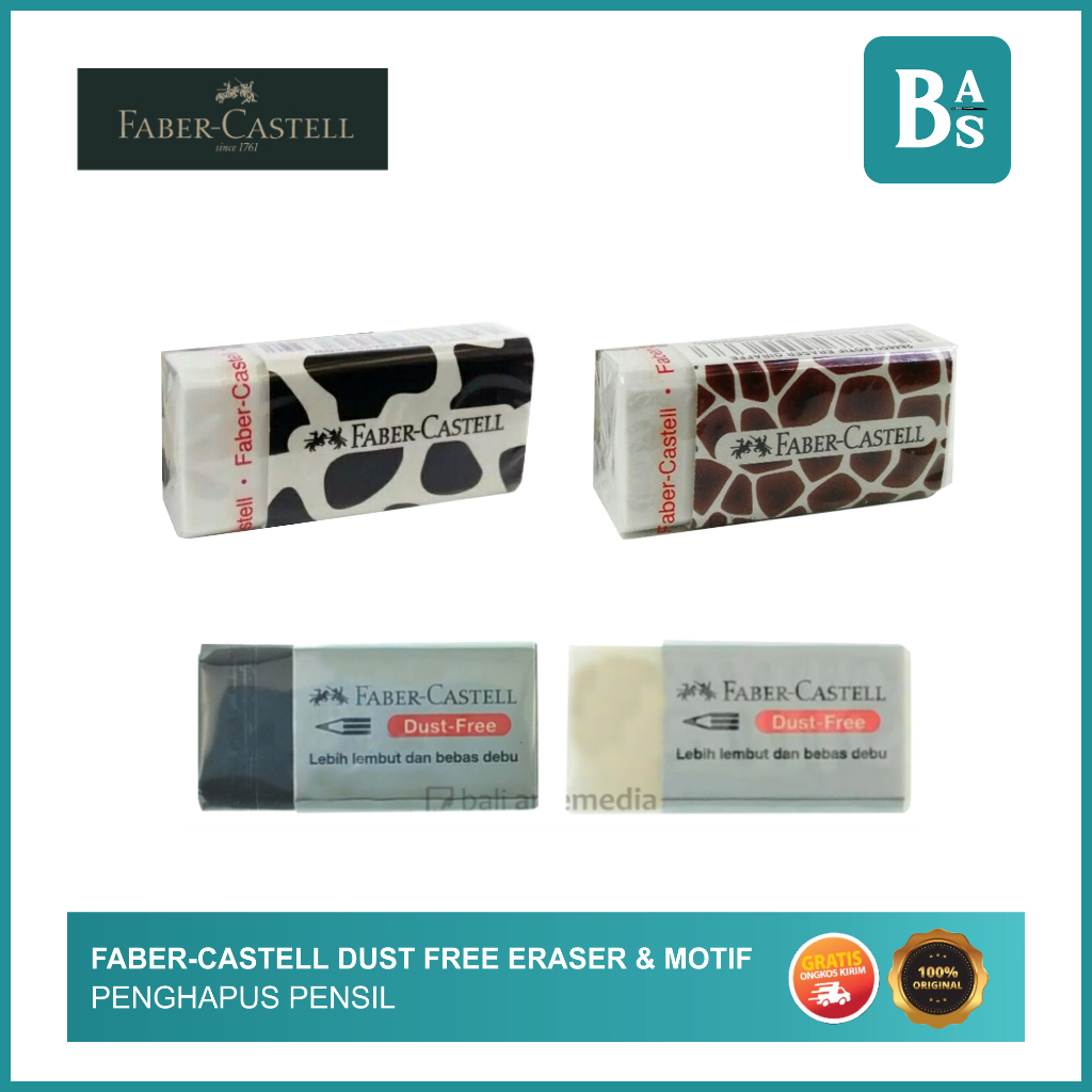 

Faber-Castell Dust Free & Motife Eraser - Penghapus Pensil - Bali Art Supplies