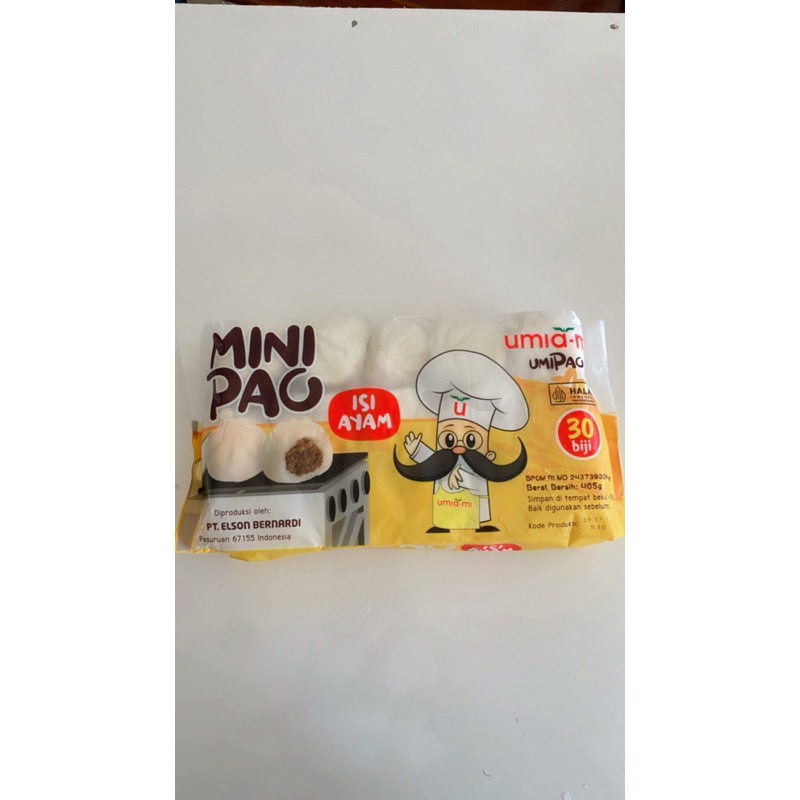 

Mini pao merk umia-mi 465gr varian coklat, sapi,ayam