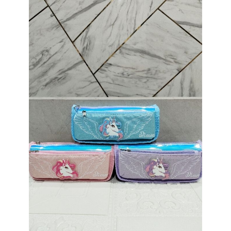 

Dompet Pensil Unicorn /kotak pensil anak/ kotak pensil 2 ruang