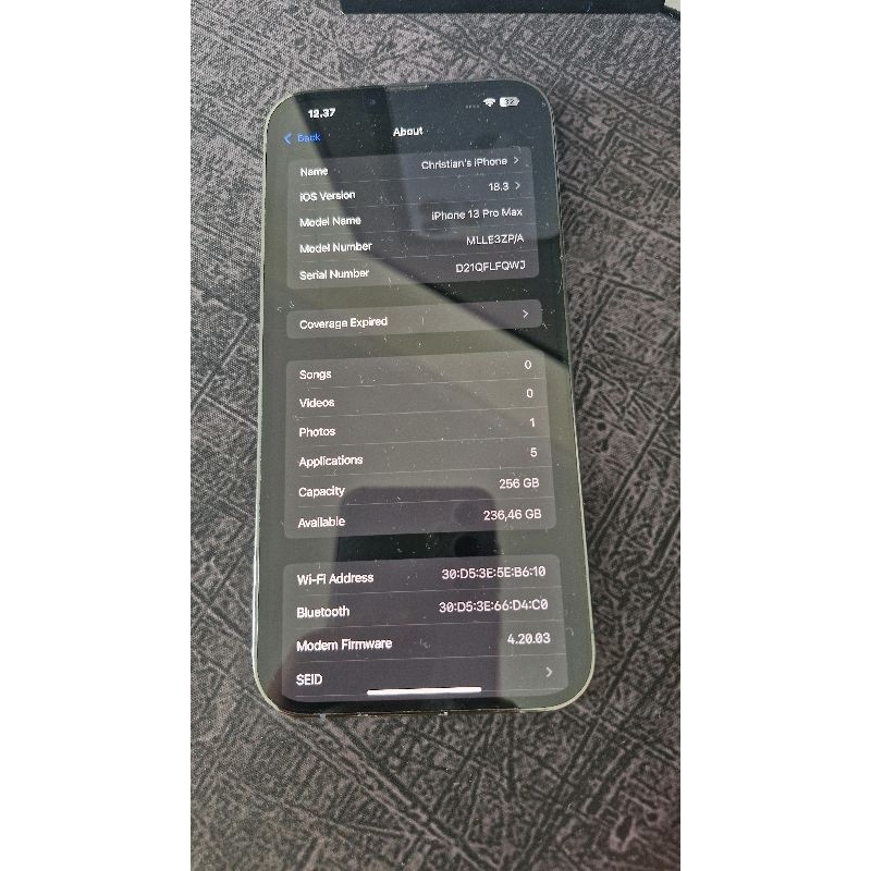 Iphone 13 Pro Max 256GB Sierra Blue Inter