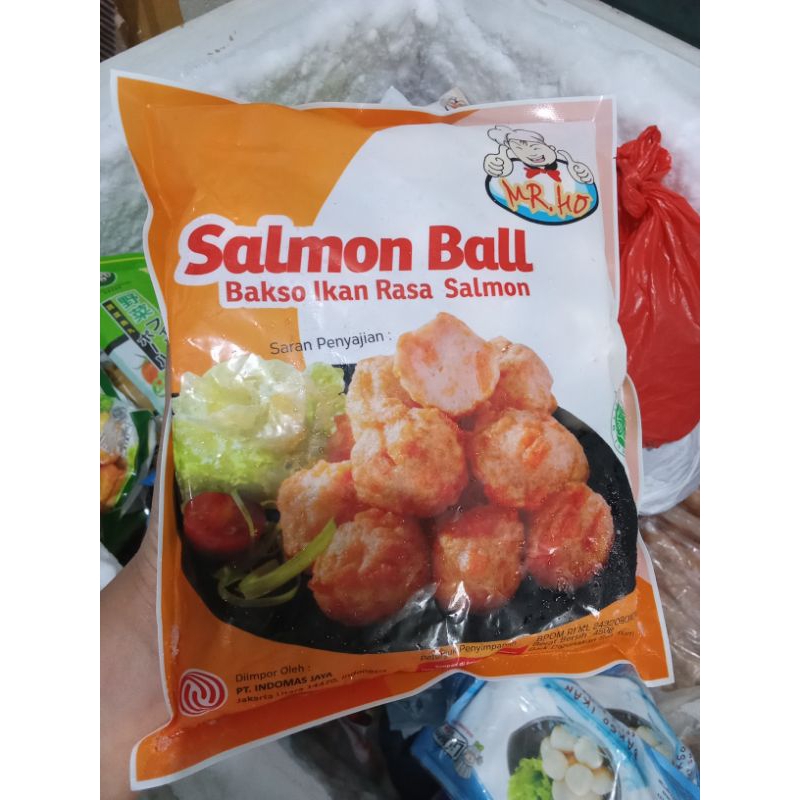

Salmon Ball Mr.Ho 450gr Bakso Ikan Rasa Salmon