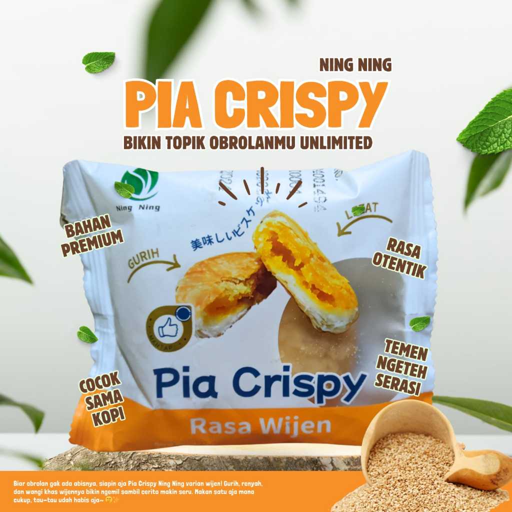 

Pia crispy Ning Ning - Cemilan -kue kering -paket (isi 12)