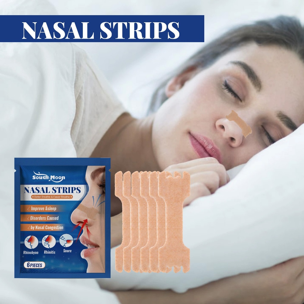 South Moon Plester Hidung Nasal Strips 6pcs - Plester Hidung Tersumbat /Strip Hidung /Anti Dengkur