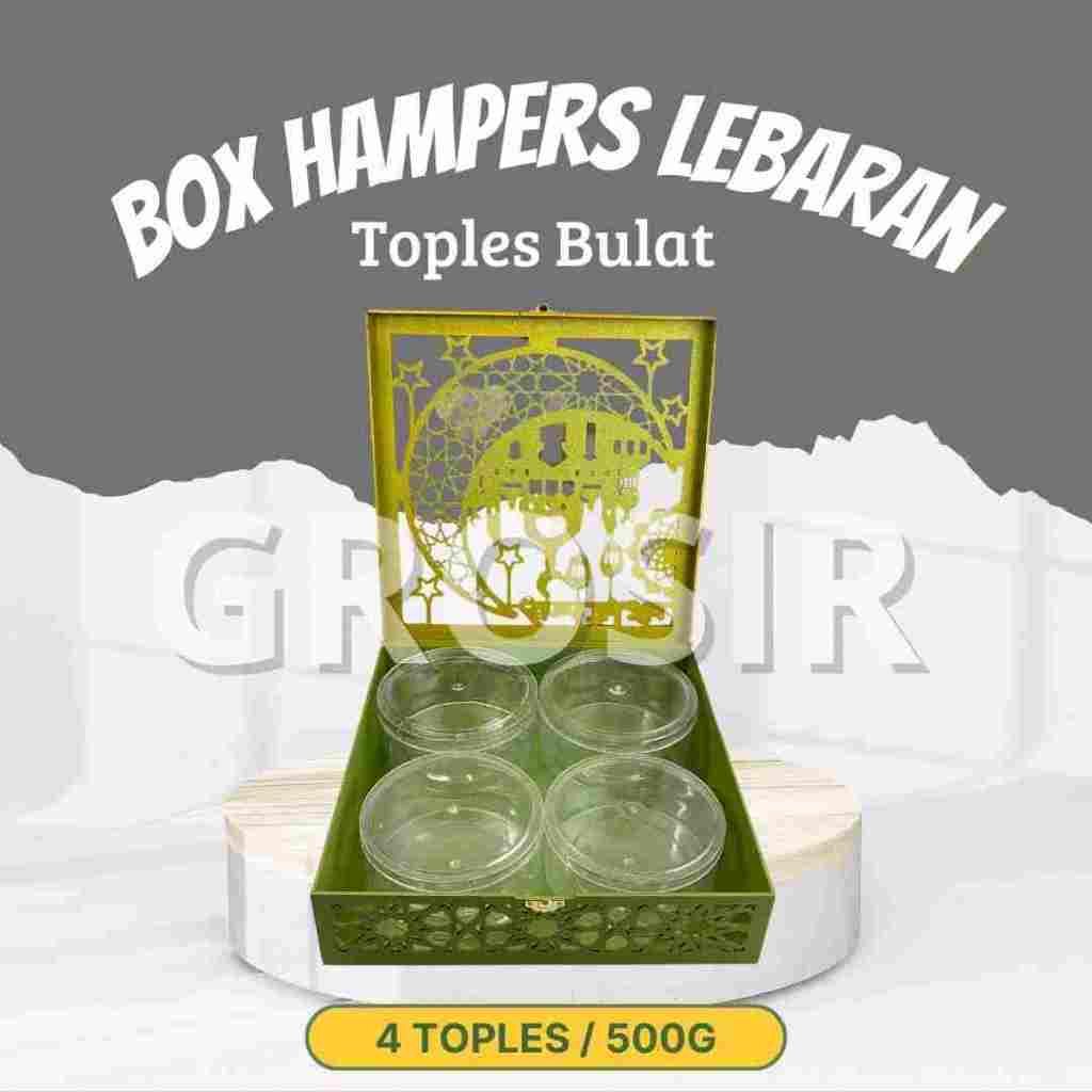 

Box Hampers Lebaran Mdf Hardbox 4 Toples - 500 gr