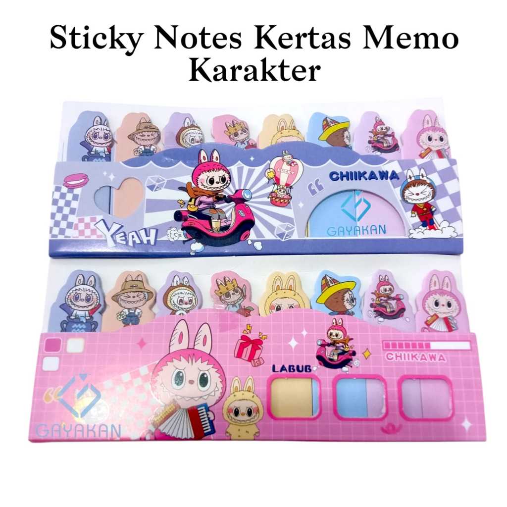 

Sticky Notes Karakter Lucu - Kertas Memo Warna-warni untuk Anak & Pelajar