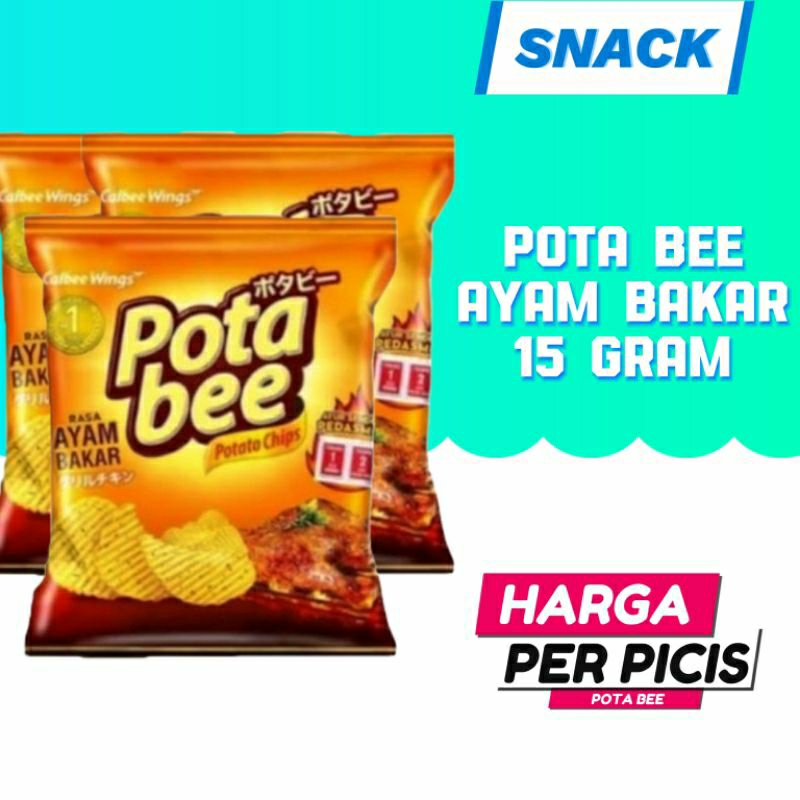 

pota bee 15 gram, bbq,ayam bakar, beef steak, spicy bbq, salted egg, cheese, rumput laut