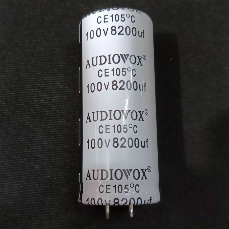 Audiovox 8200uf 100V CE 105°C Elko Audiovox 8200uf 100V Diameter 3cm