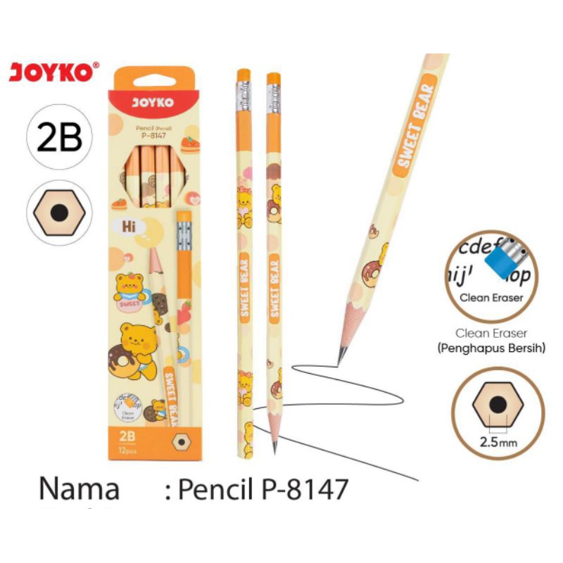 

Pensil Joyko P-8147 2B Sweet Bear