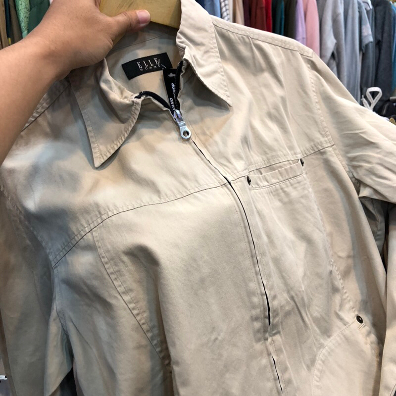 Canvas Jacket ELLE HOMME Second Size M,Canvas Jacket Wanita Second,Motorcycle jacket second Canvas j