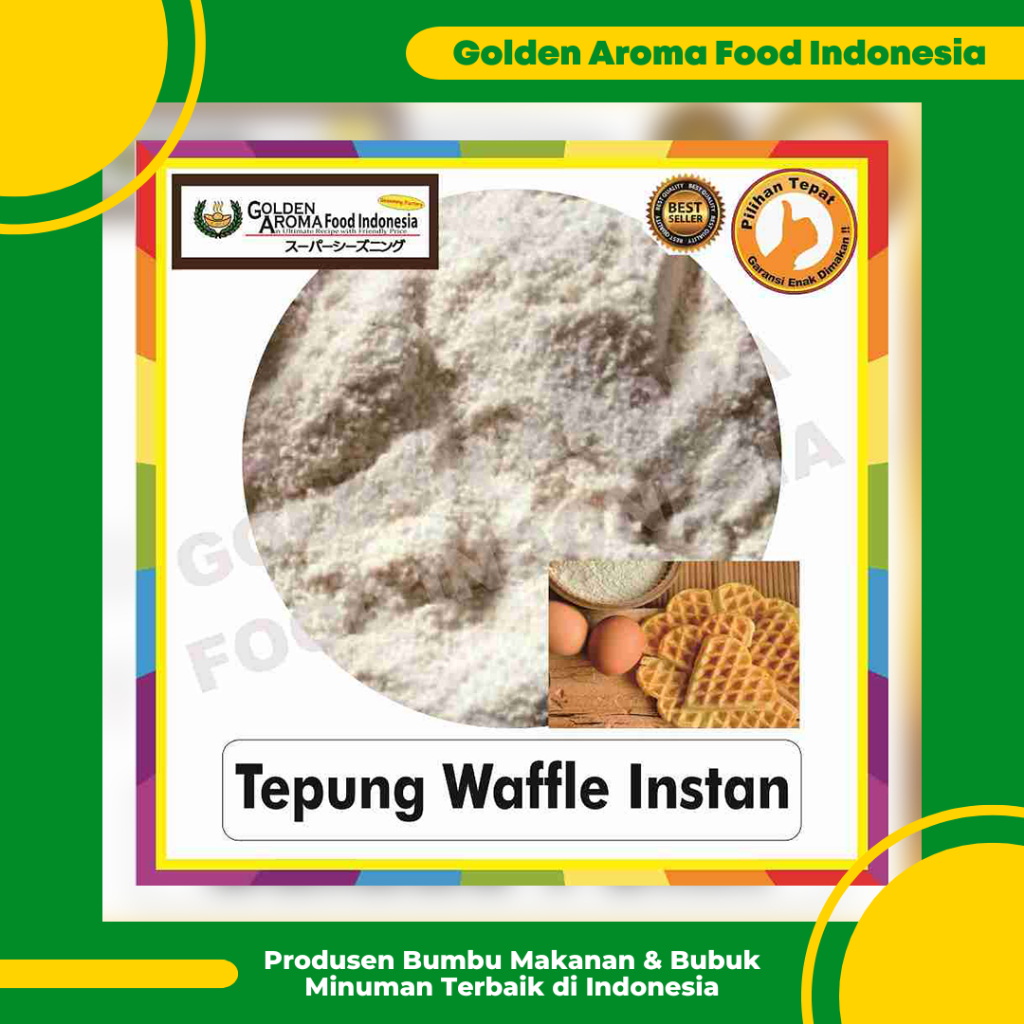 

Tepung Waffle Instant 1Kg Instan Premix 1 Kg Egg Gluten Free Siap Pakai Premium Adonan Mix Yang Enak Kriuk Murah Renyah Tahan Lama Empuk Homemade Krispi Halal Terbaik GAFI Bukan Sriboga