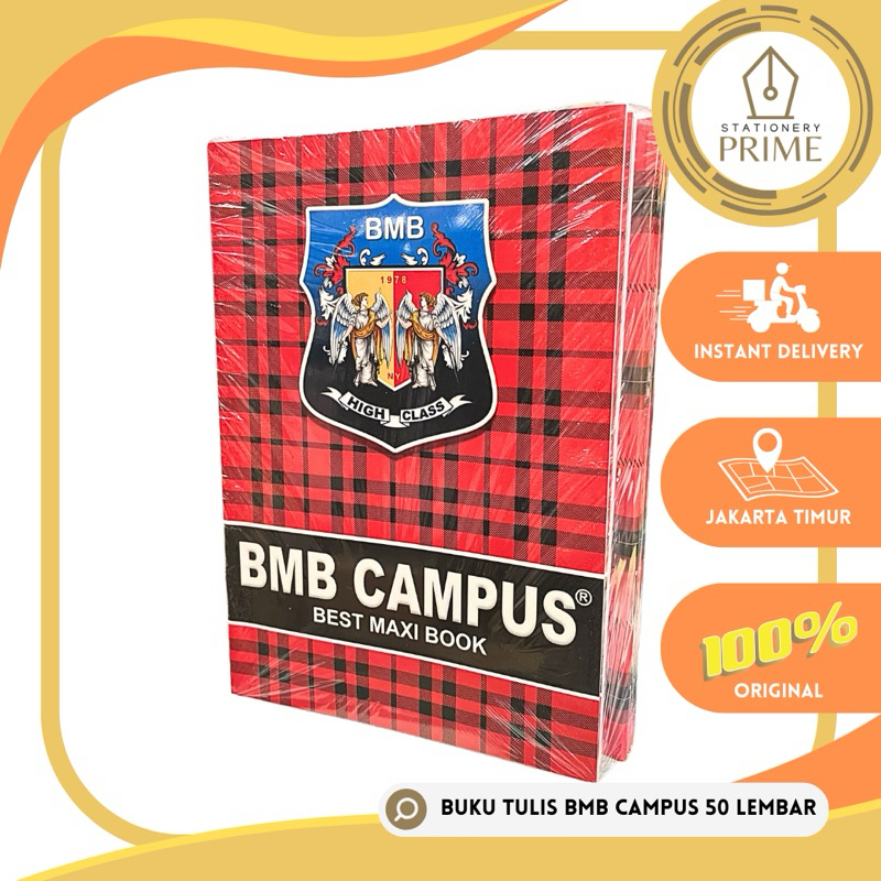 

Buku Tulis BMB Campus 50 Lembar ( 1 Pack isi 10 Buku )