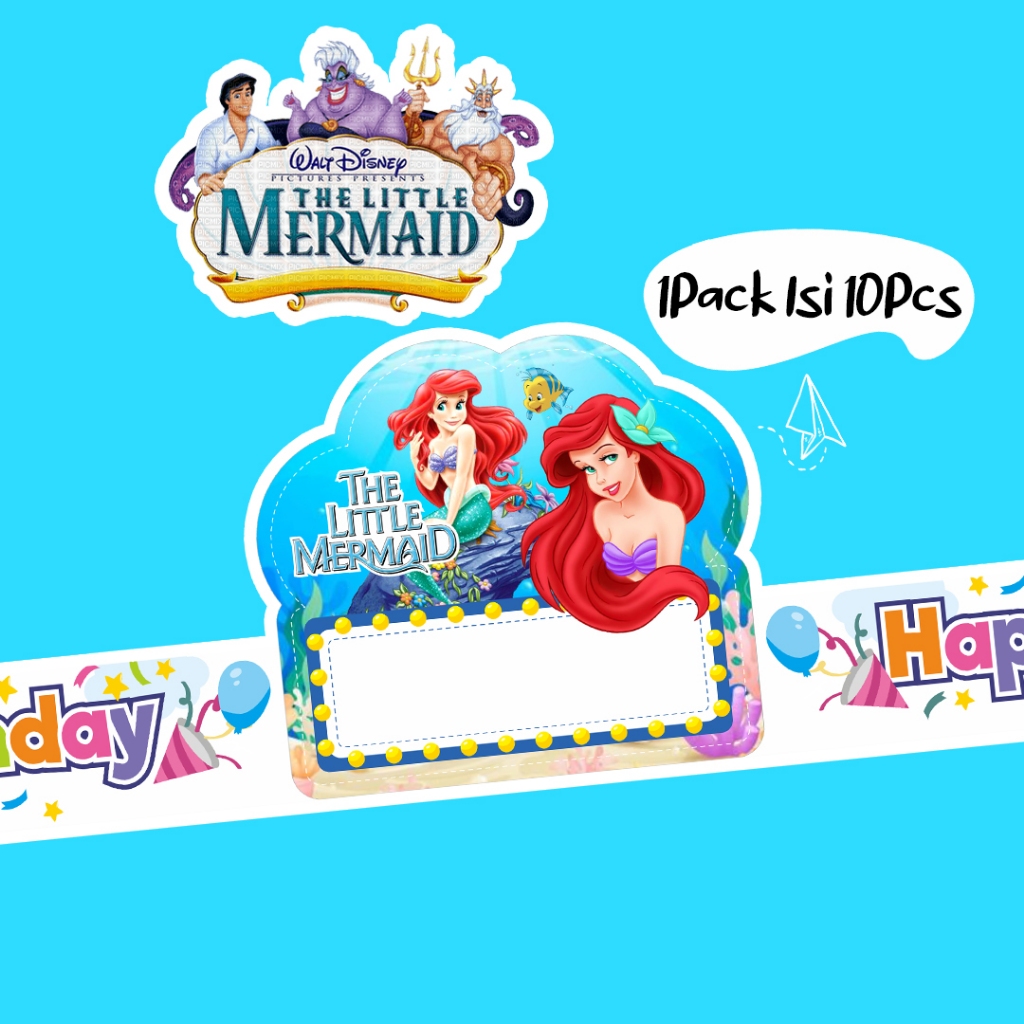 TOPI ULANG TAHUN ANAK MERMAID