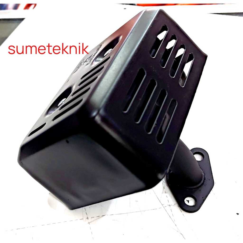 Muffler GX160 Hitam Knalpot GX160 Silincer GX160 / GX200 Knalpot Engine GX160 - GX200 Black