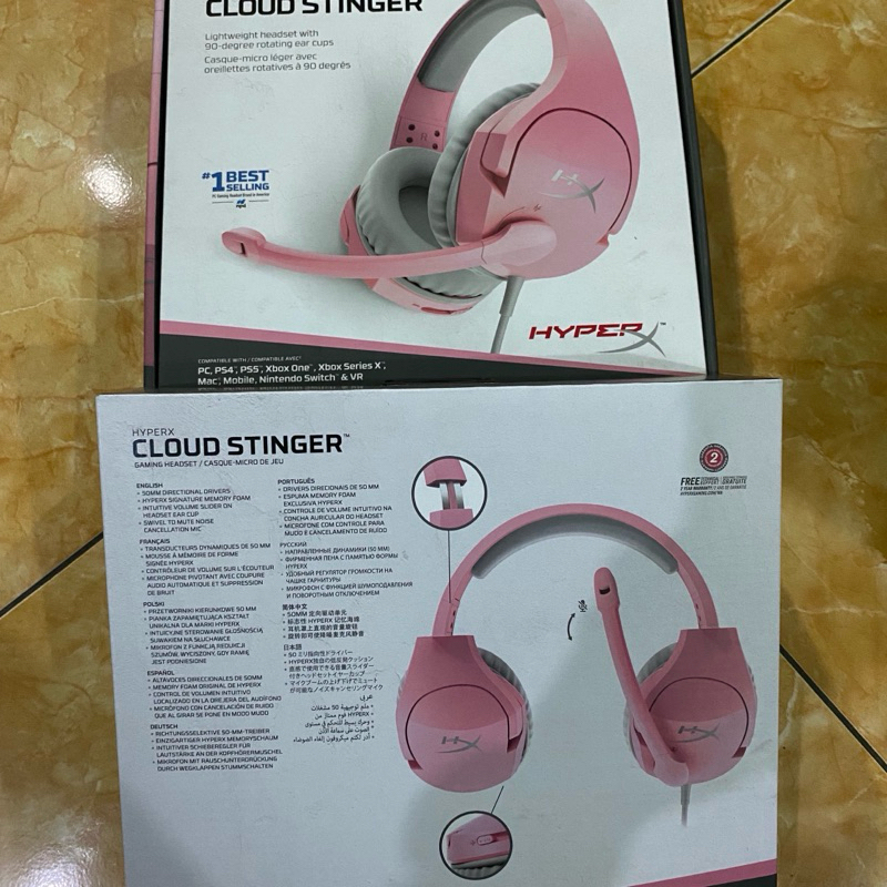 HEADSET HYPER X STRINGER PINK