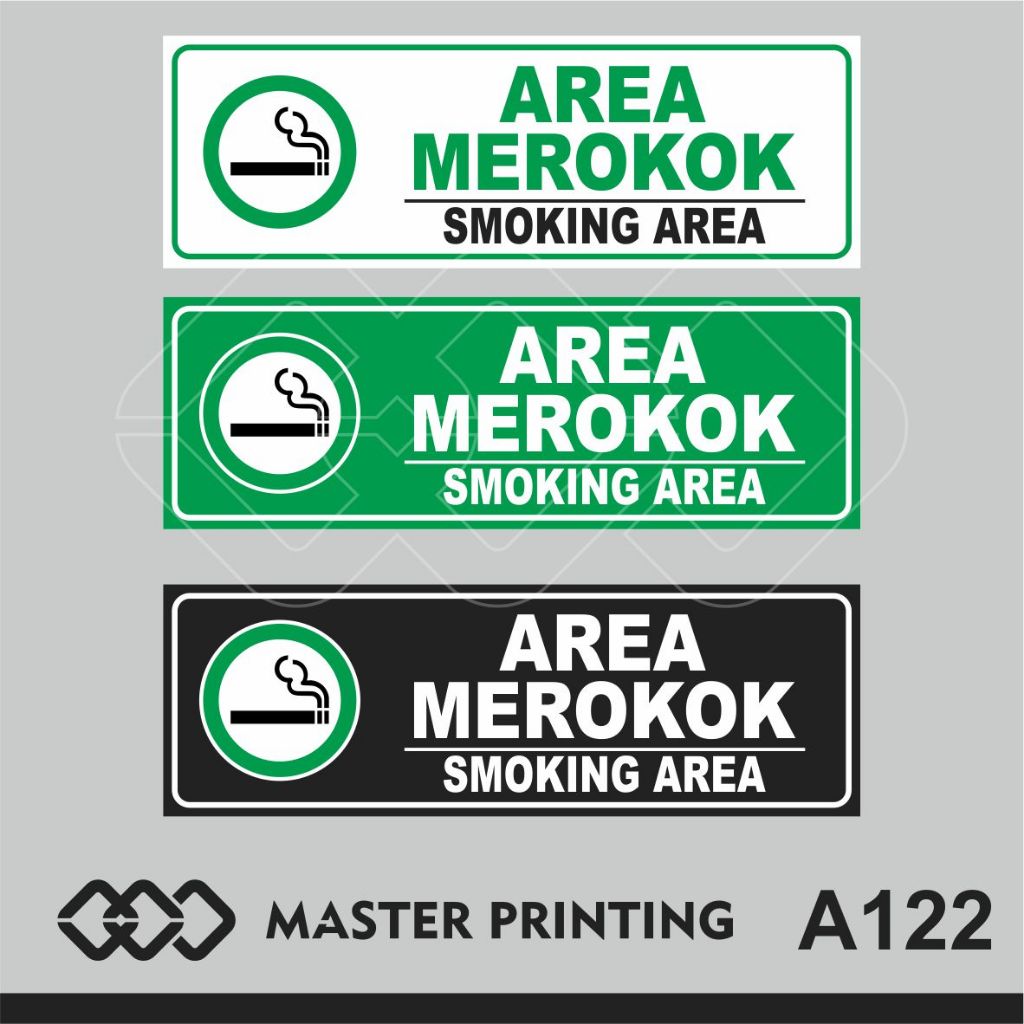 

A122 - Acrylic Sign, Stiker Akrilik Area Merokok, Smoking Area, Tahan Air, Termurah, Bisa Custom