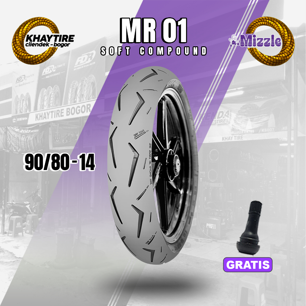 Sepasang/Satuan Ban Motor Matic Racing Compound MIZZLE MR 01 Ring 14 Tubeless