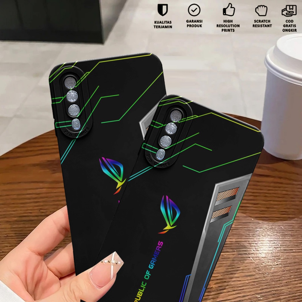 Case Samsung A30S A50 A50S - Softcase Samsung A30S A50 A50S Motif Logo ROG - Casing Hp Samsung A30S 