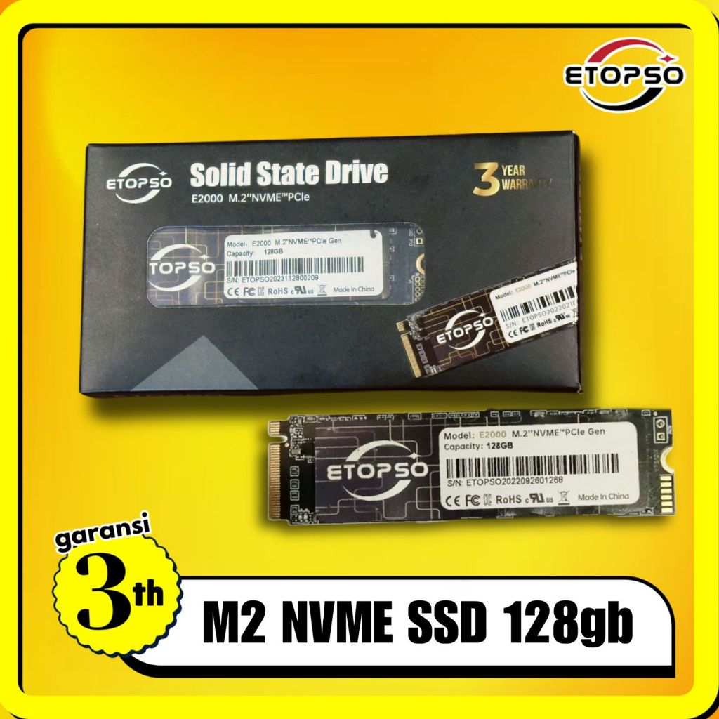 ETOPSO SSD NVME 128GB RUSAK GANTI BARU M.2 NVME M2 NVME