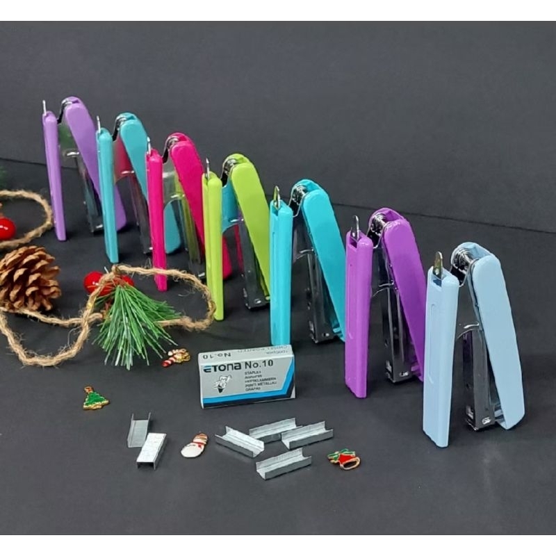 

Staples Etona 1pc + Refill 1kotak HD10D Warna Random | Stapler Murah | Staples Ekonomis anti karat