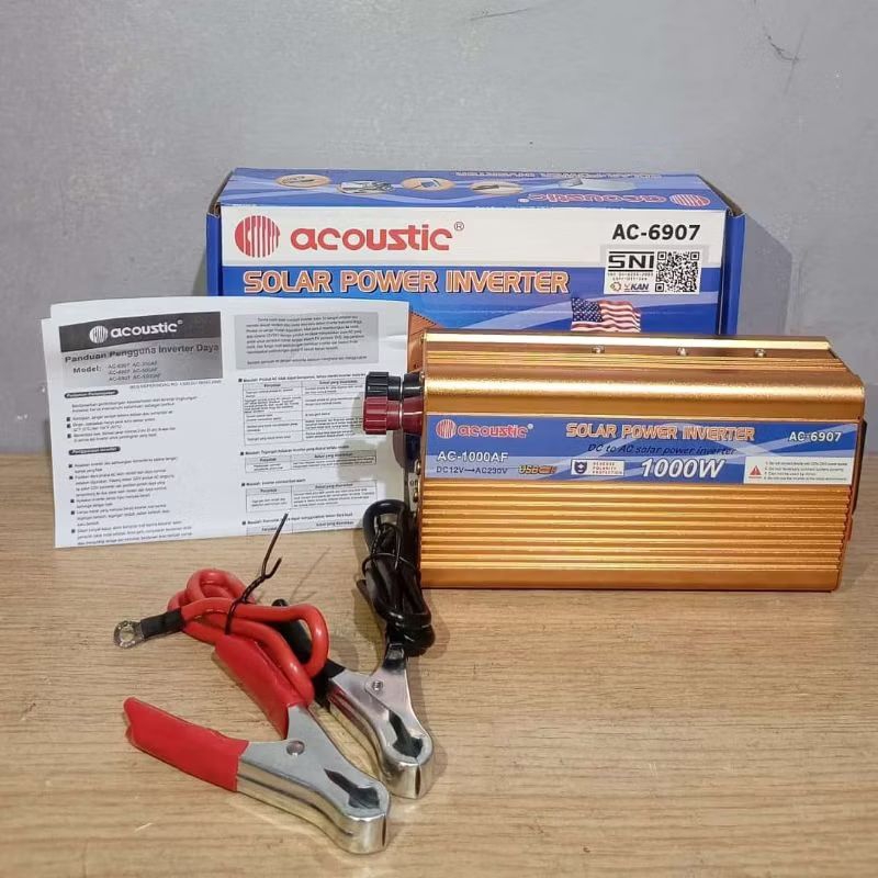 Acoustic AC-6907 Inverter 1000 Watt DC 12 Volt AC1000AF - Inverter DC To Ac