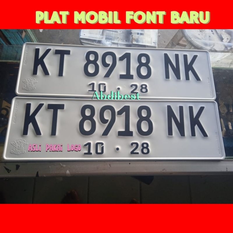 PLAT MOBIL FONT BARU
