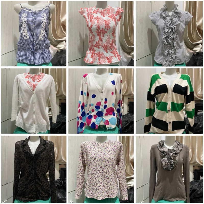 kemeja blouse knit cardigan sweater(update coquette, grunge, fairycore, cottagecore, gypsy, academia