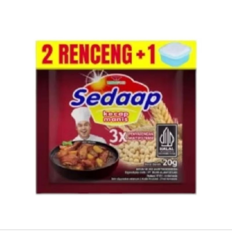 

Kecap sedap 500 serenteng isi 12 sachet..beli 2 renteng free box