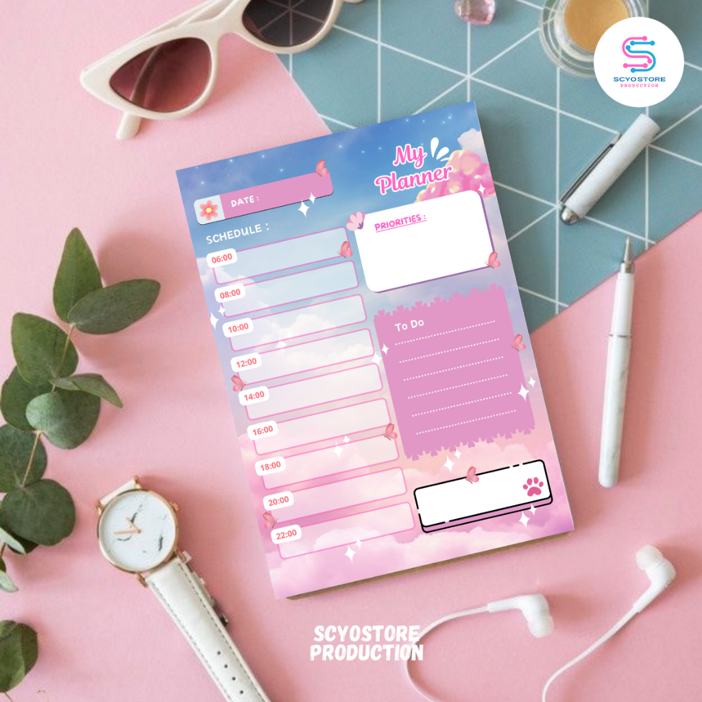 

Pinky Clouds Notebook A6 Buku Catatan Scrapbook Mini Notes Alat Tulis Sekolah 30 Lembar