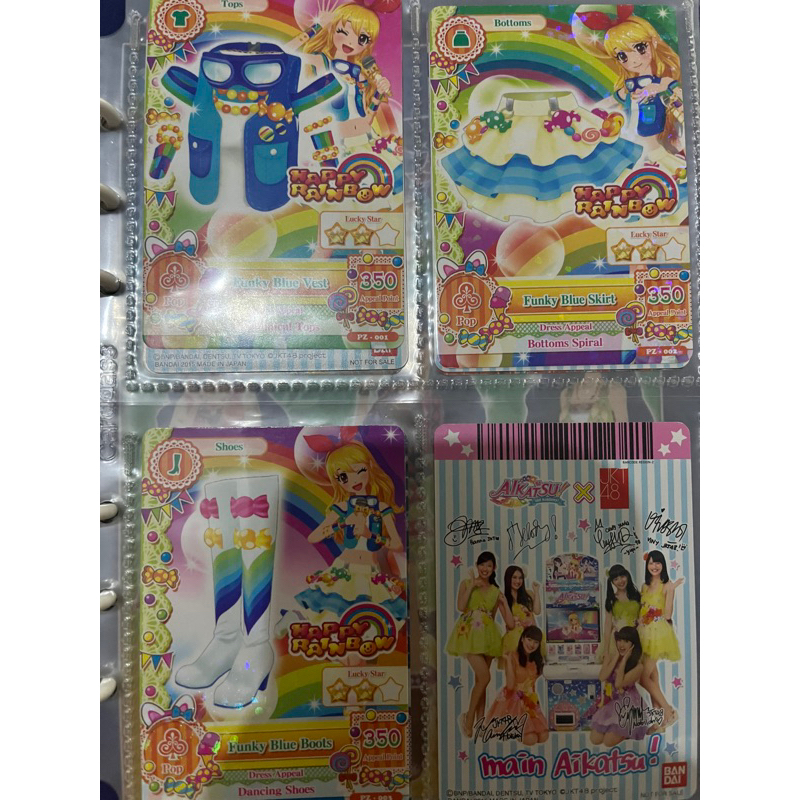 kartu aikatsu ichigo happy rainbow set (3 kartu)